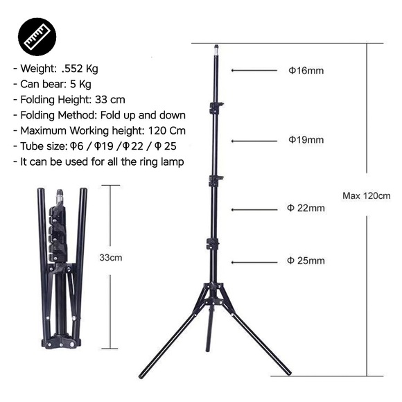 🖤12-Inch LED Ring Light With Tripod, Bluetooth
Remote & Accessories (9 pi… - Picture 6 of 9